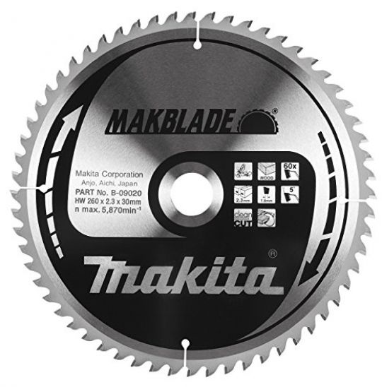 SIERRA P / ALUMINIO MAKITA 260 X 2,3 /1,8MM X 30MM - 100D B-19750