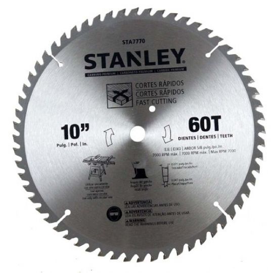 DISCO SIERRA CIRC. STANLEY MADERA 10 (254MM) 60D STA7770