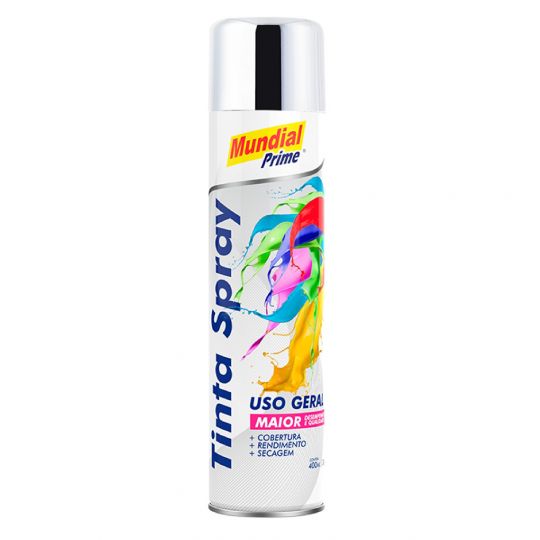 PINTURA AEROSOL CROMADO MUNDIAL PRIME 400ML