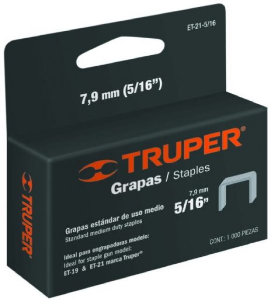 GRAPA 5 /16 USO PESADO TRUPER (1000PZ) 17966