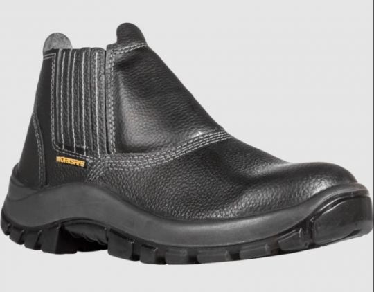 BOTA NEGRA WORKSAFE CON ELASTICO PUNTA PLAST. N?46