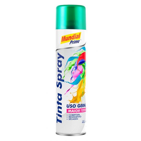 PINTURA AEROSOL VERDE METALICO MUNDIAL PRIME 400ML