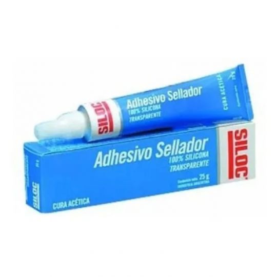 ADHESIVO SELLADOR SILICONA TRANSPARENTE SILOC 25G 400033