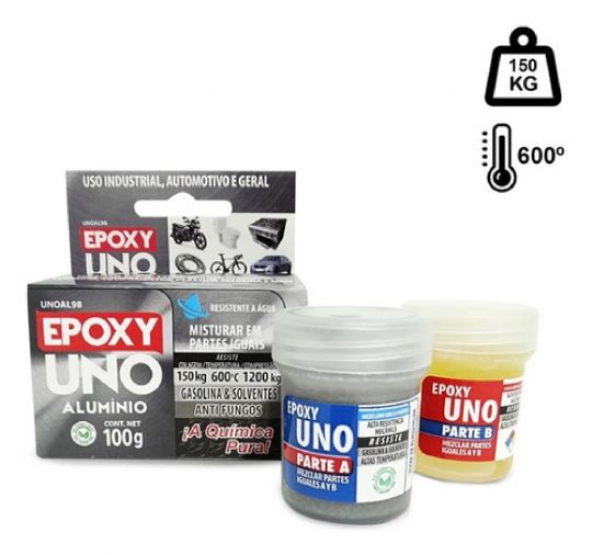 ADHESIVO EPOXY UNO ALUMINIO 100G UNOAL98