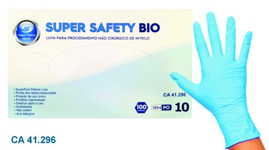 GUANTE NITRILO SUPER SAFETY BIO N?10 (100GUANTES)