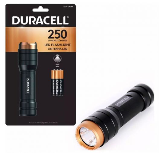 LINTERNA ALUMINIO LED 250 LUMENS DURACELL 8234-DF250