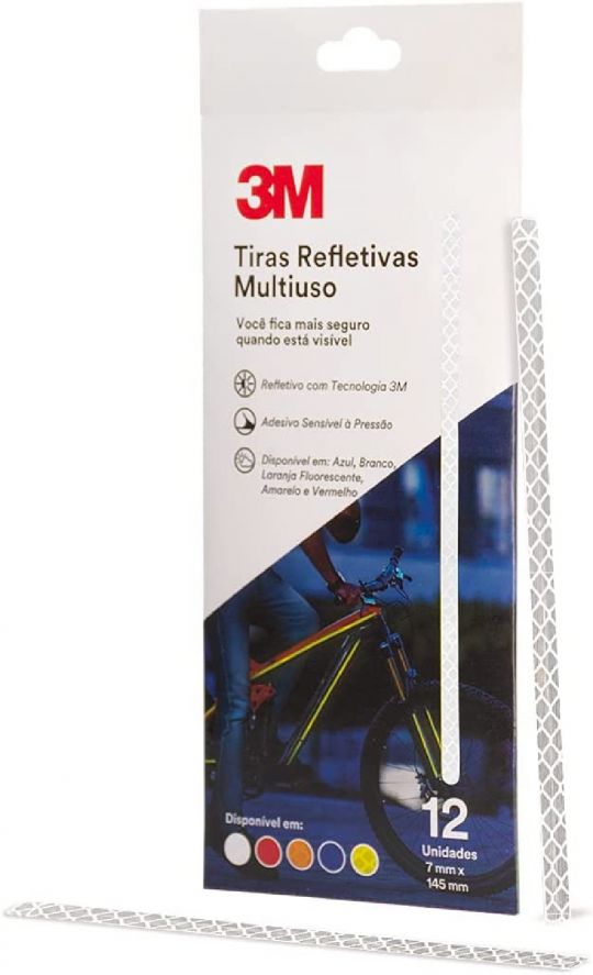 CINTA REFLECTIVA 3M MULTIUSO 12UNID 7X145MM *BLANCA*