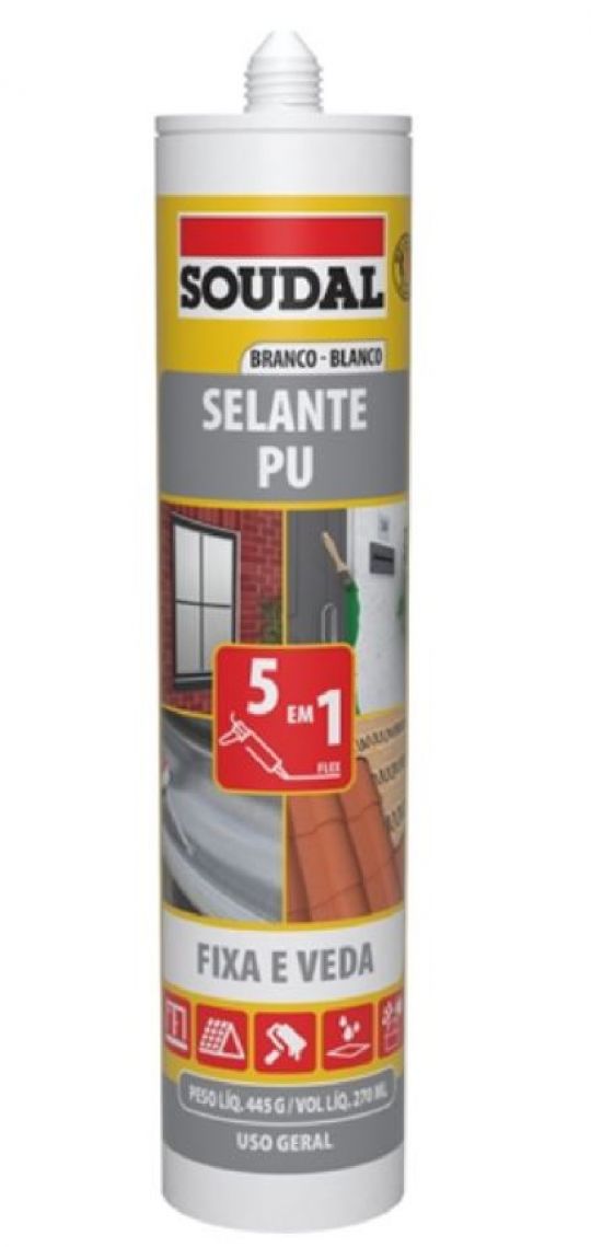 SELLADOR PU SOUDAL 5 EN 1 **BLANCO** 270ML /445G