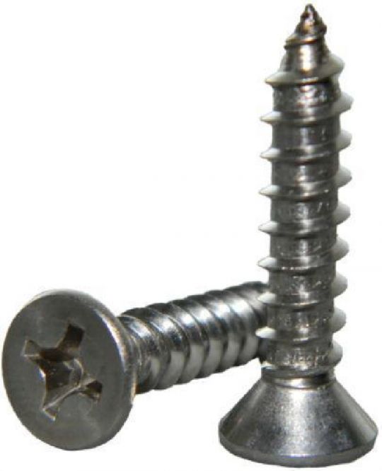 TORNILLO ATERRAJADOR CABEZA CHATA PHILLIPS INOX